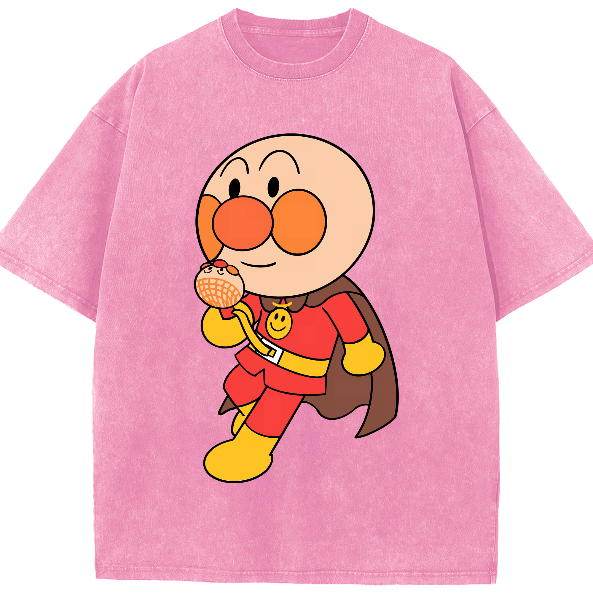 （画像用） アンパンマン Anpanman 綿100% ヴィンテージ風 半袖Tシャツ（フロントプリント）